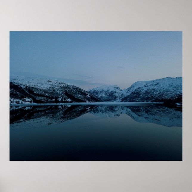 LAKE SURROUNDED BY MOUNTAINS POSTER (Front)