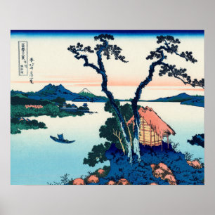 Lake Suwa in Shinano Province Poster