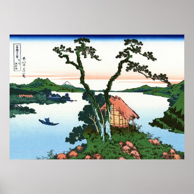 Lake Suwa in Shinano Province Poster (Front)