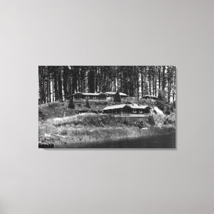 Lake Tahkenitch Resort Cabins on Oregon Coast Canvas Print