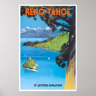 Lake Tahoe Art Reno Travel Poster United Prin