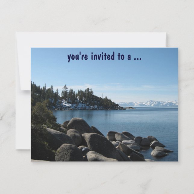 Lake Tahoe Birthday Party! Invitation (Front)