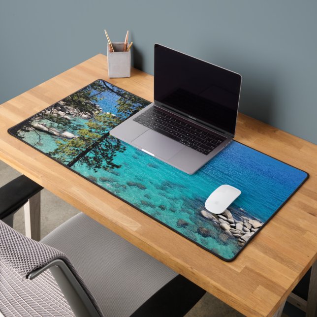 Lake Tahoe Blue Green Waters Desk Mat (Office 2)