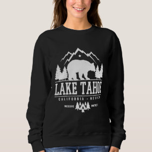 Lake Tahoe California Bear Mountains Nature Campi Sweatshirt
