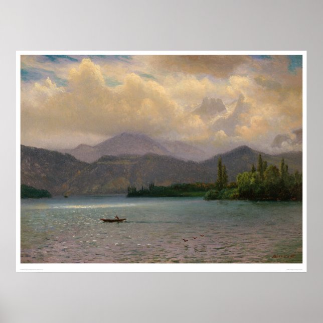 Lake Tahoe, California by Bierstadt (0102a) Poster (Front)