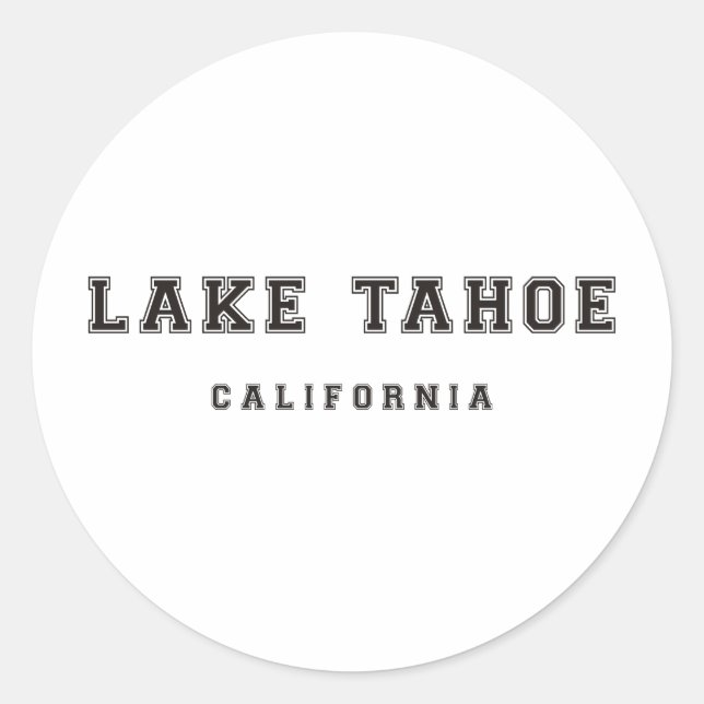 Lake Tahoe California Classic Round Sticker (Front)