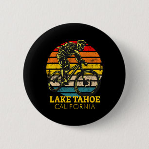 Lake Tahoe California Mountain Biking 6 Cm Round Badge