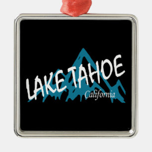 Lake Tahoe California Mountains Metal Tree Decoration