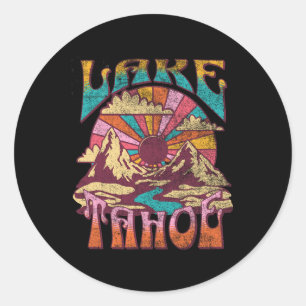 Lake Tahoe California Nature Hiking Mountains Outd Classic Round Sticker
