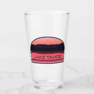Lake Tahoe California Nevada Red Sunrise Glass