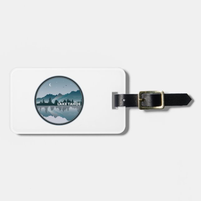 Lake Tahoe California Nevada Reflection Luggage Tag (Front Horizontal)