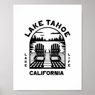 Lake Tahoe California Outdoors Vintage Poster