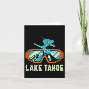 Lake Tahoe California Retro Vintage Skiing And Sno Card