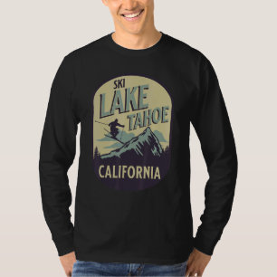 Lake Tahoe California Ski Mountains Skier Winter O T-Shirt
