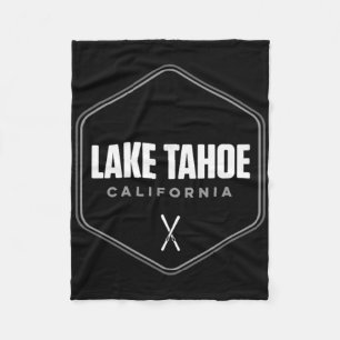Lake Tahoe California Ski T Fleece Blanket
