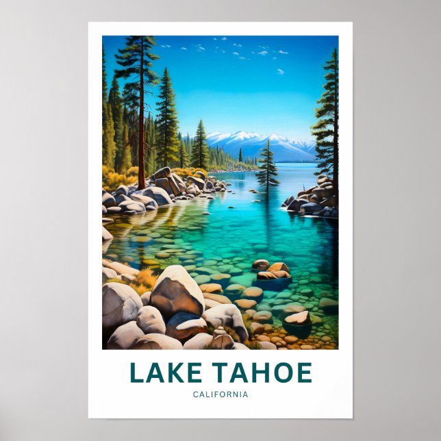 Lake Tahoe California Travel Print (Front)