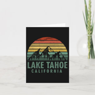 Lake Tahoe California Vintage Mountains Hiking Cam Card