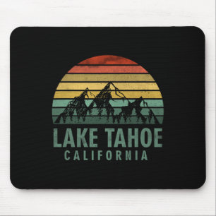 Lake Tahoe California Vintage Mountains Hiking Cam Mouse Pad