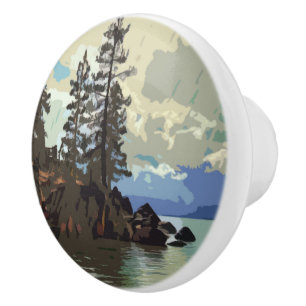 Lake Tahoe Ceramic Pull