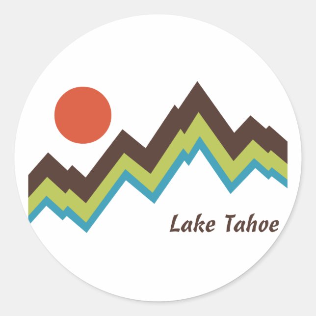 Lake Tahoe Classic Round Sticker (Front)