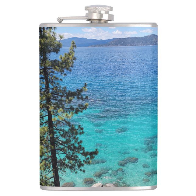 Lake Tahoe Clear Water Hip Flask (Front)