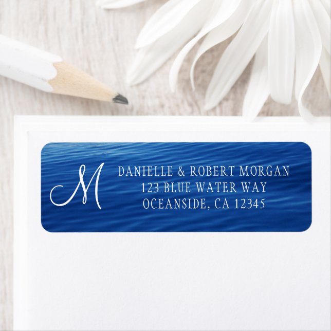 Lake Tahoe Deep Blue Water Photo Monogram (Insitu)