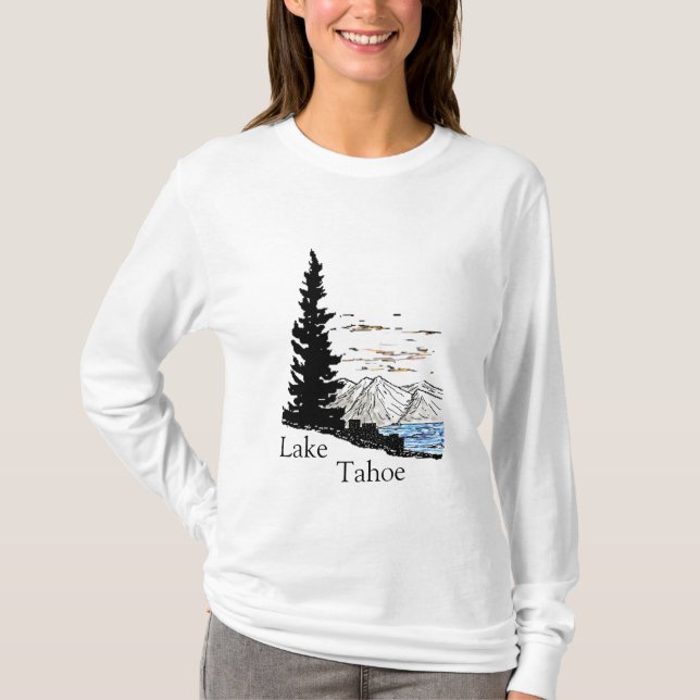 Lake Tahoe DigiArt, Lake, Tahoe T-Shirt (Front)