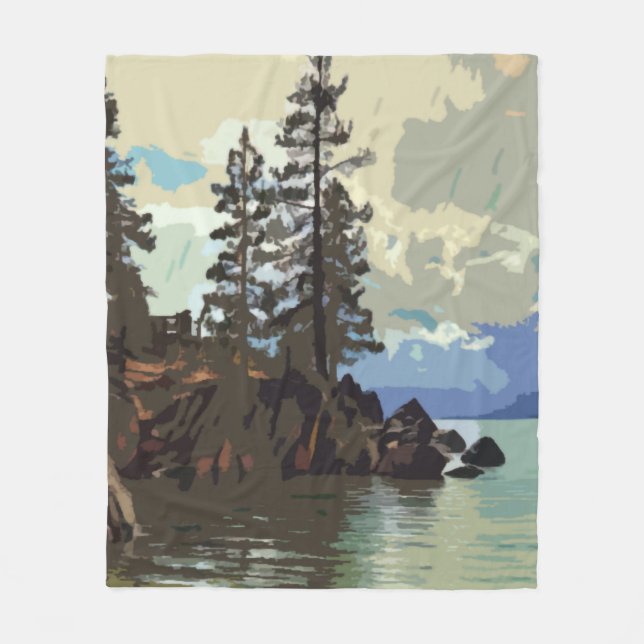 Lake Tahoe Fleece Blanket (Front)