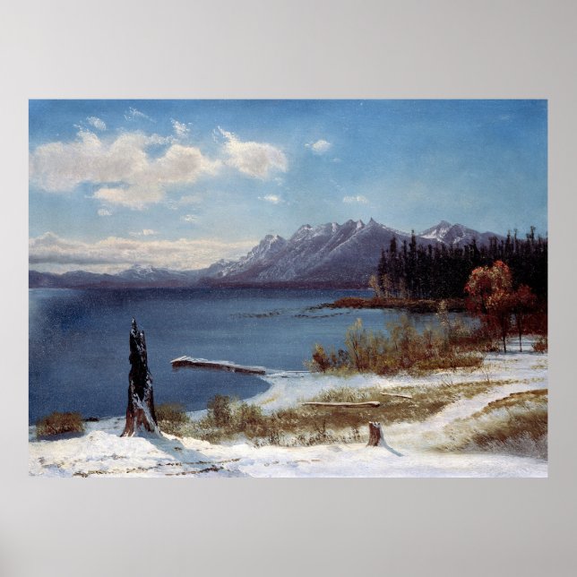 Lake Tahoe in Winter by Albert Bierstadt Poster (Front)