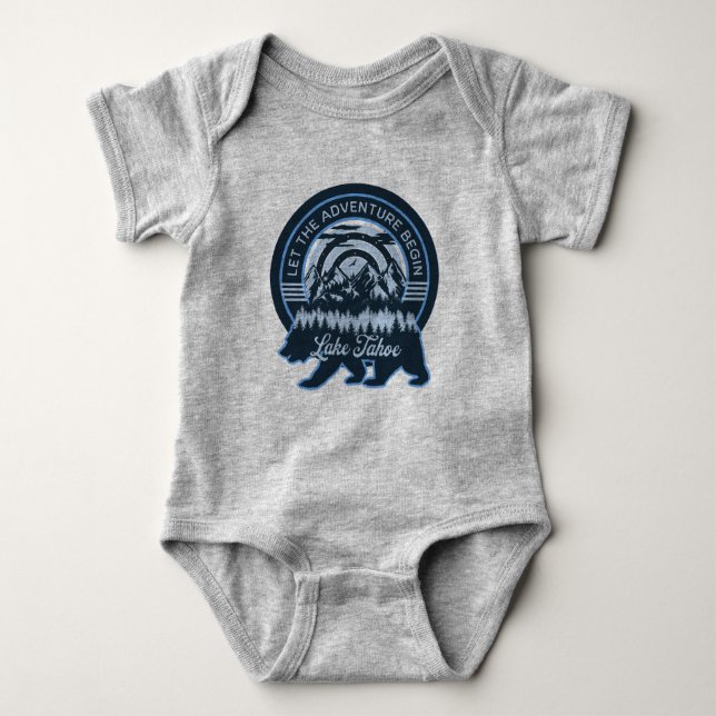 Lake Tahoe: Let the Adventure Begin with Bear Baby Bodysuit (Front)