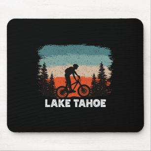 Lake Tahoe Mountain Biking Sunset Retro Vintage  Mouse Pad