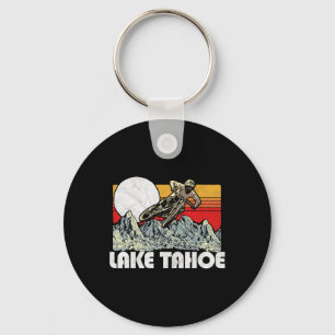 Lake Tahoe Mountain Biking Vintage Retro 80s Vibe Key Ring