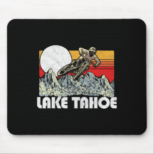 Lake Tahoe Mountain Biking Vintage Retro 80s Vibe  Mouse Pad