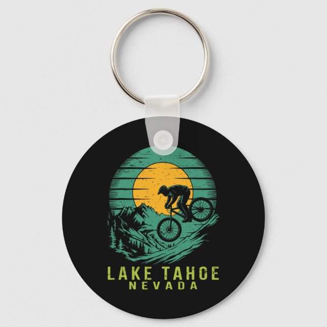 Lake Tahoe Nevada Mountain Biking Adventure  Key Ring (Front)