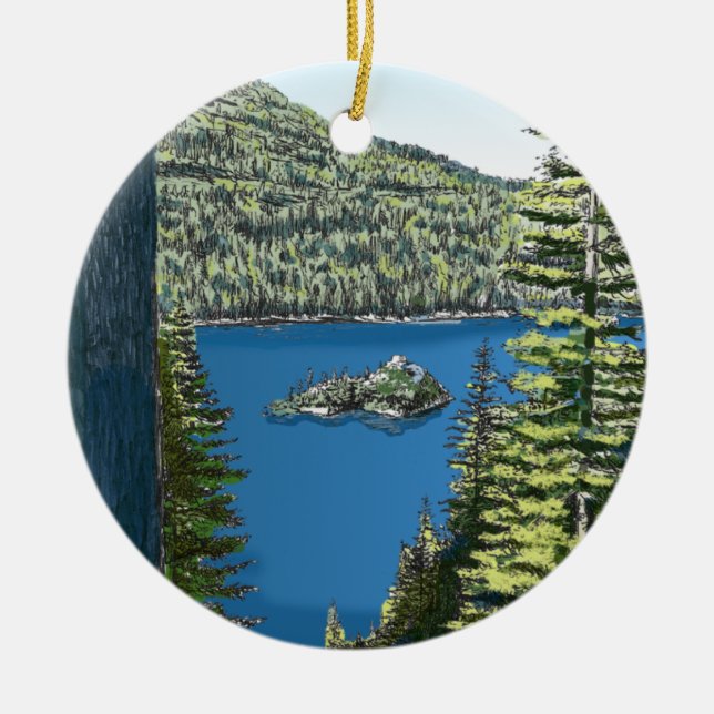 Lake Tahoe Ornament (Front)