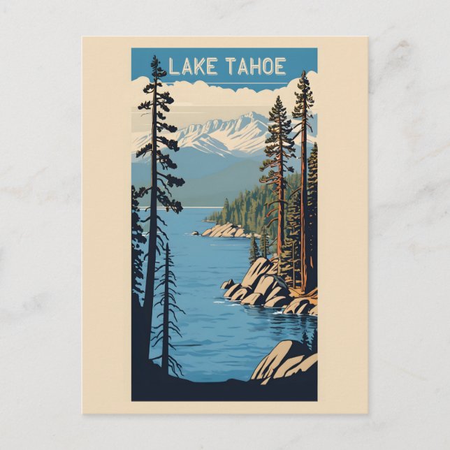 Lake Tahoe Postcard (Front)