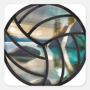 Lake tahoe sand volleyball sticker