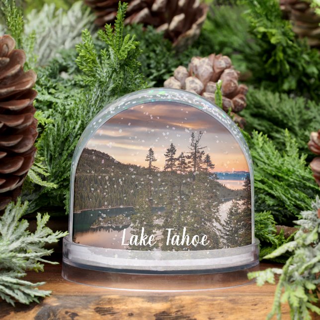 Lake Tahoe Scenic View Snowglobe (Winter)