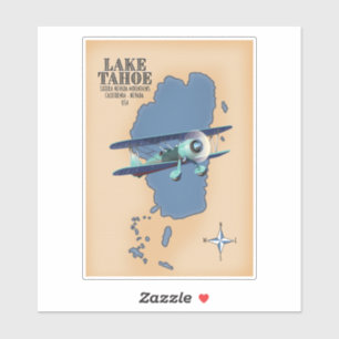 Lake Tahoe Sierra Nevada California Nevada USA map