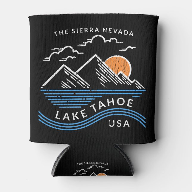 Lake Tahoe Sierra Nevada Mountain Can Cooler (Front)