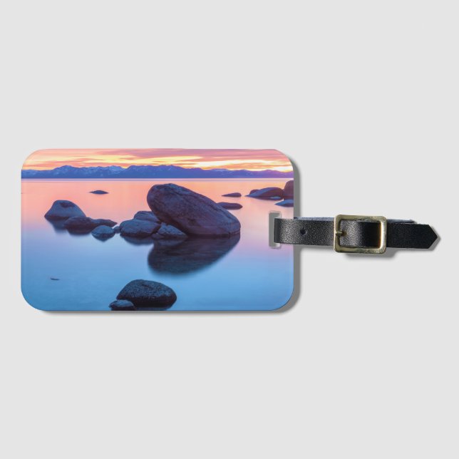 Lake Tahoe Sunset Luggage Tag (Front Horizontal)