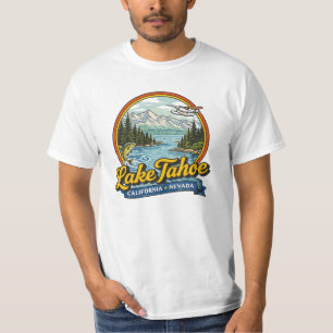 Lake Tahoe Vintage Travel Badge – California Nevad T-Shirt