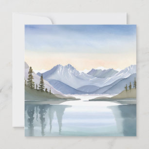 Lake Tahoe   Watercolor Mountain California Nevada Card