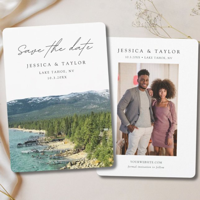 Lake Tahoe Wedding Incline Village Save the Date  Invitation (Lake Tahoe Wedding Incline Village Save the Date Invitation)