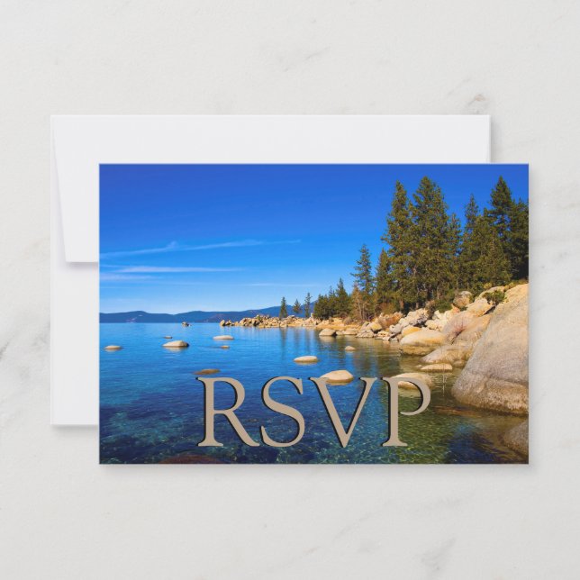 Lake Tahoe Wedding RSVP Card (Front)