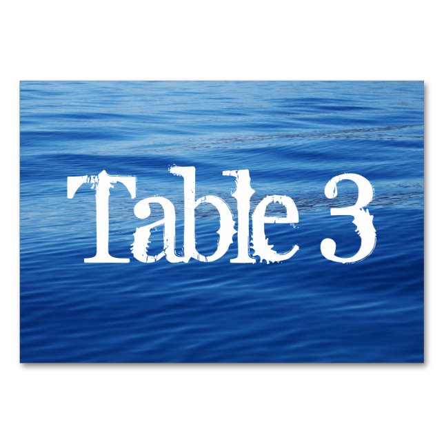 Lake Tahoe Wedding Table Number (Back)