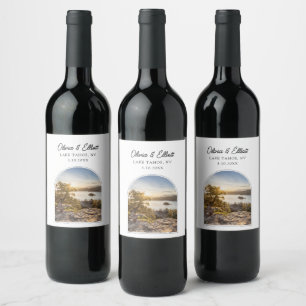 Lake Tahoe Wedding Wine Label