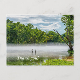 Lake Taneycomo Summer Fog Thank you Postcard