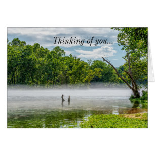 Lake Taneycomo Summer Fog Thinking of you Card