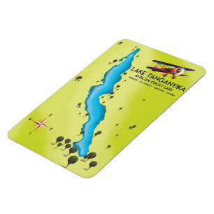 Lake Tanganyika African Great lake map Magnet